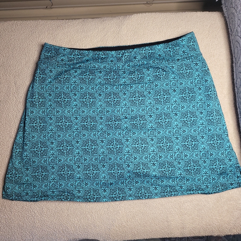 Elegant Blue Patterned Women's Skirt
